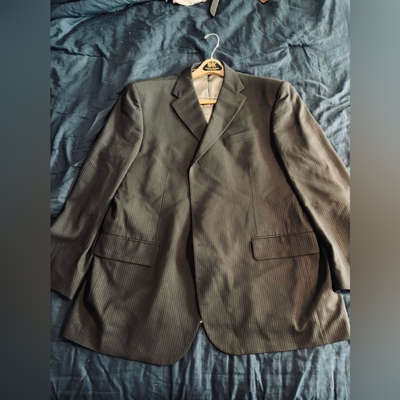 Oscar de la Renta Designer Wool Suit Jacket with Satin Lining - Picture 2 of 11